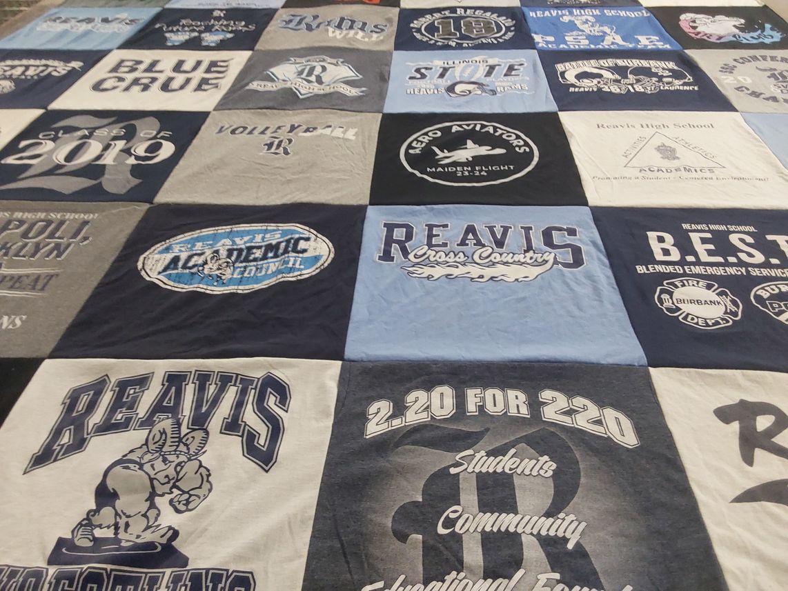 T-shirt quilt featuring reavis cross country by Daniel from IL