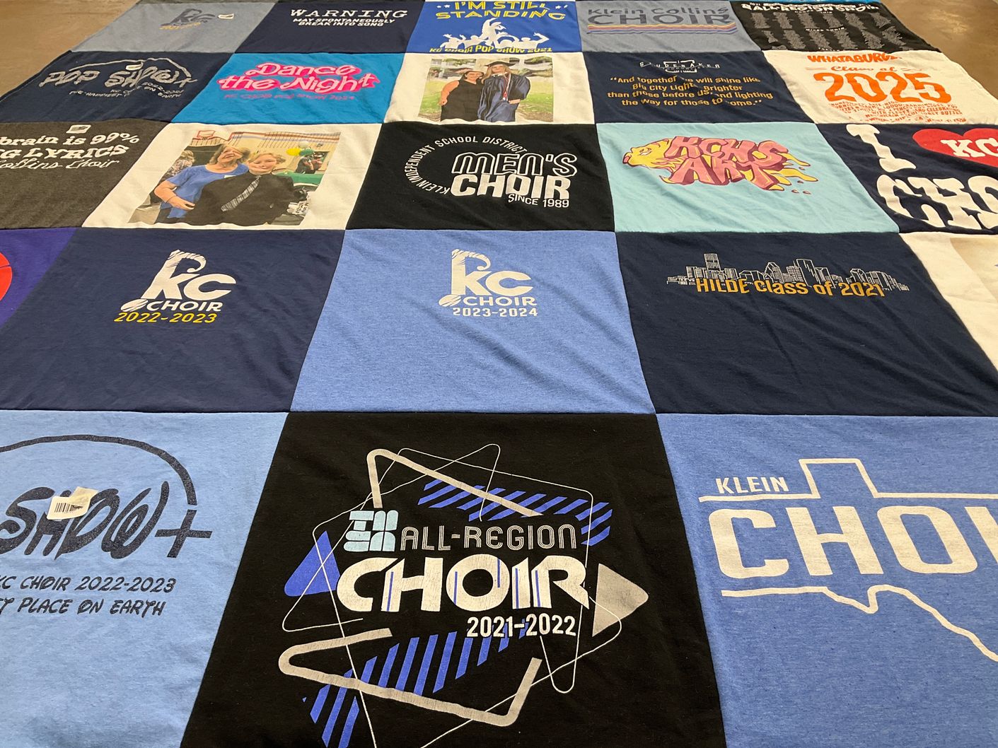 T-shirt quilt from klein high school by Jayme from TX