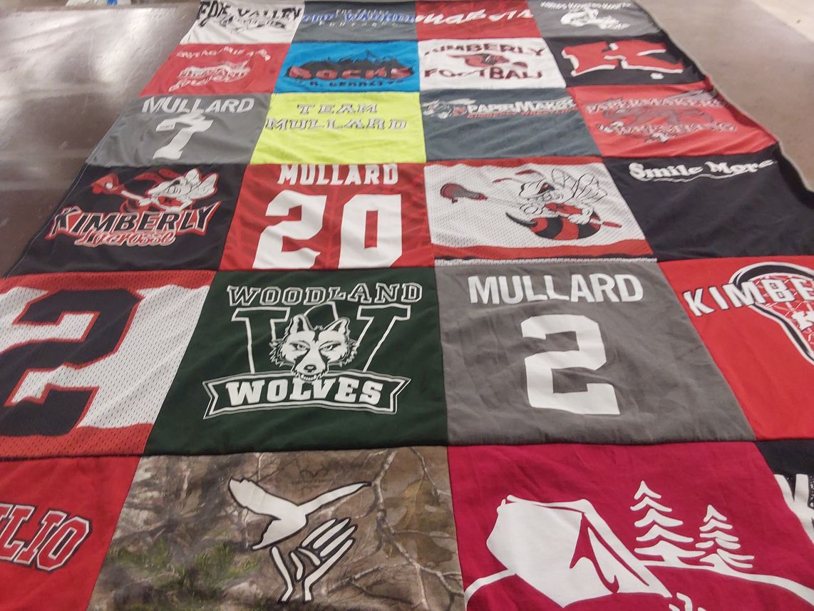 T-shirt quilt featuring mullard, kimberly high school lacrosse by Brenda from WI