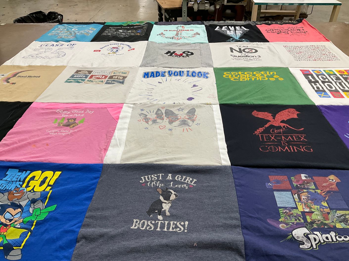 T-shirt quilt from santiago high school by Nancy Lee from MD