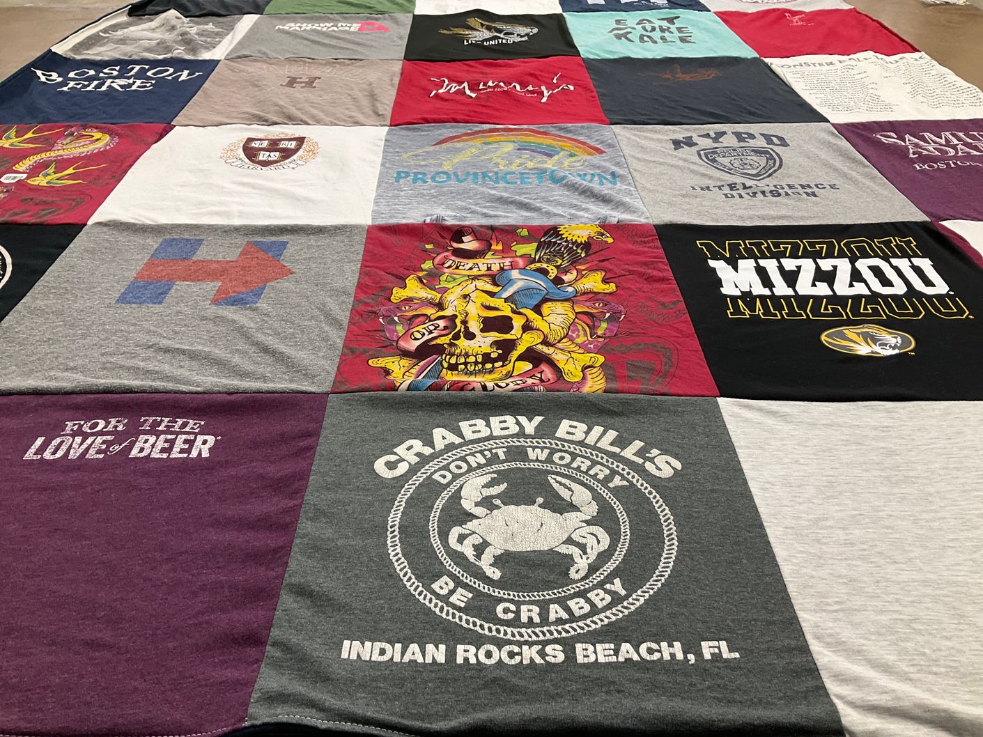 T-shirt quilt from university of missouri by Krista from MO