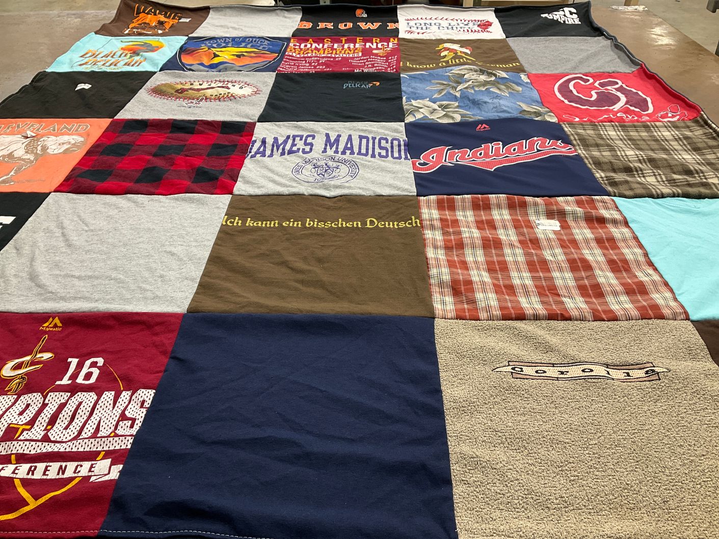 T-shirt quilt featuring indiana university, university of maryland by Joneen from OH
