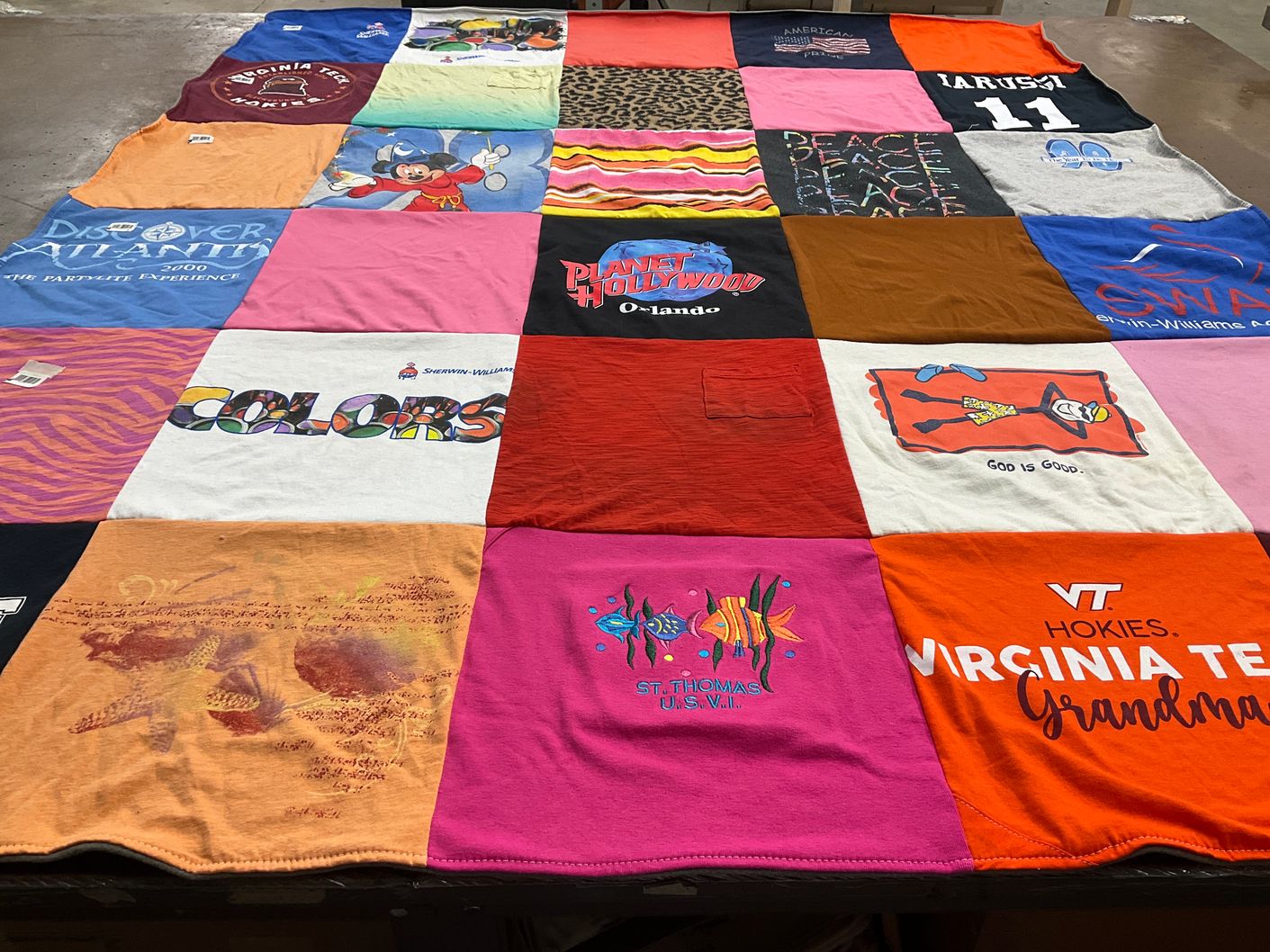 T-shirt quilt from virginia tech university by Lauren from NJ
