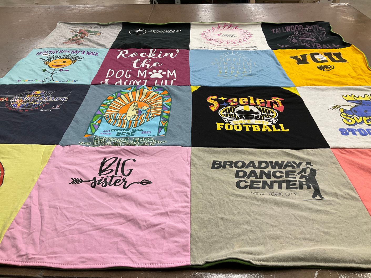 T-shirt quilt featuring pittsburgh steelers football by Amy from VA