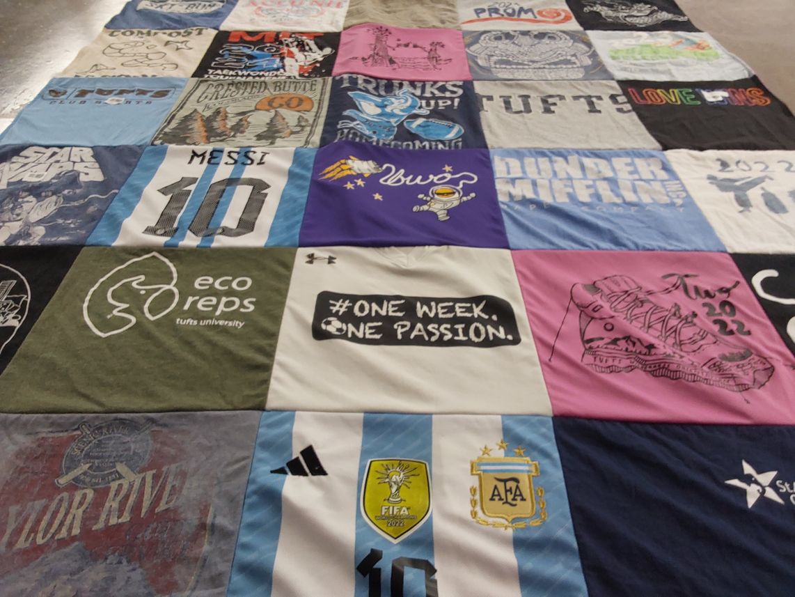 T-shirt quilt featuring argentina national football team by Sophia from CO