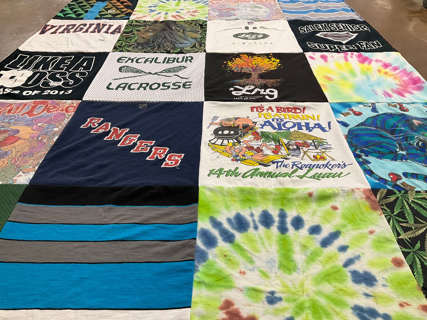 T-shirt quilt featuring new york rangers by Diann from TN