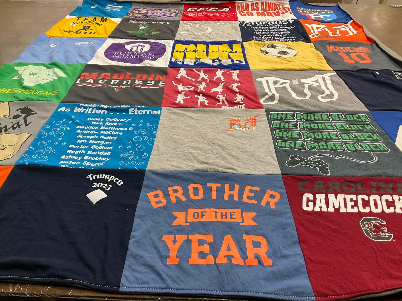 T-shirt quilt featuring university of south carolina gamecocks by Brittany from SC