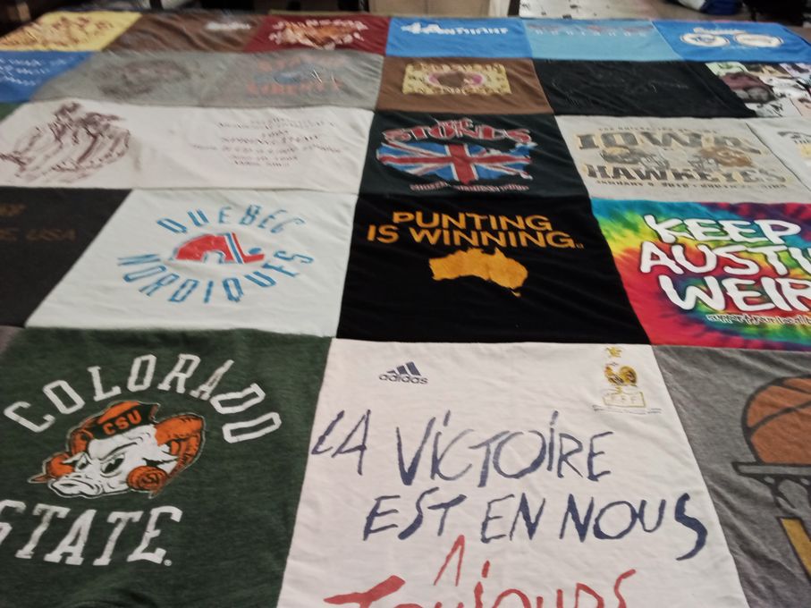 T-shirt quilt featuring colorado state university by Tom from IA