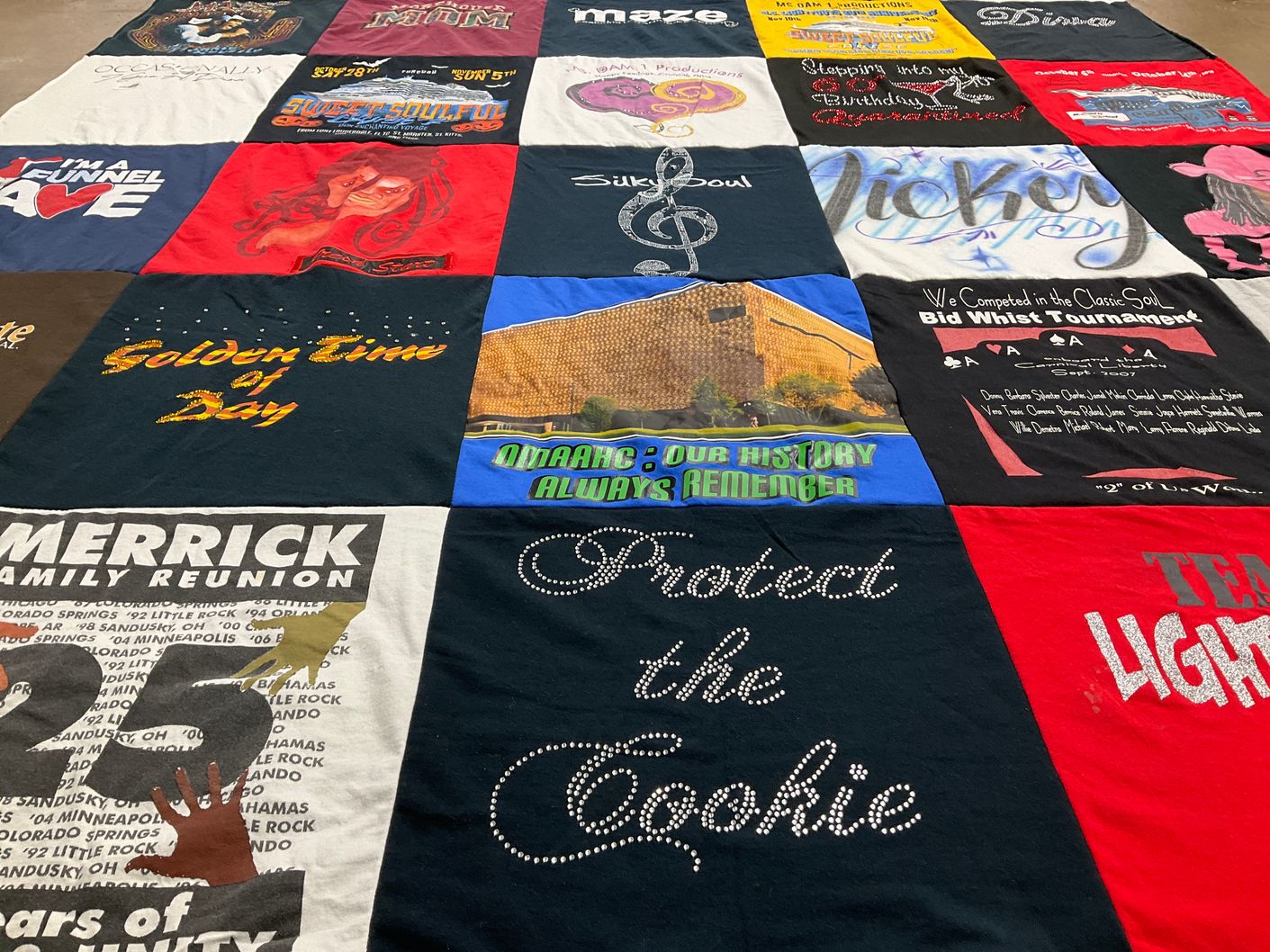 T-shirt quilt with family, dance themes by DEMETRA from IL