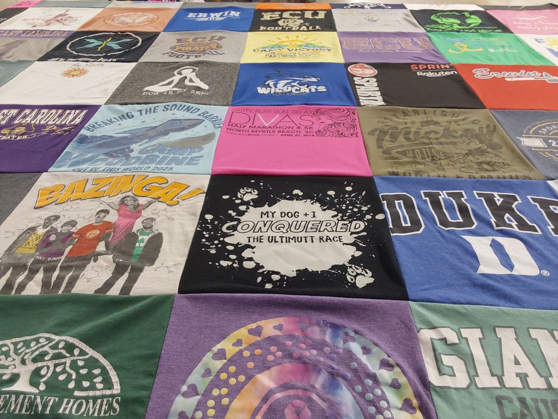 T-shirt quilt from east carolina university, duke university by Courtney from NC