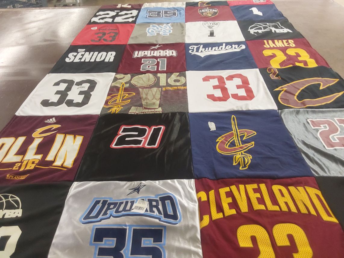 T-shirt quilt featuring cleveland cavaliers by Margaret from GA