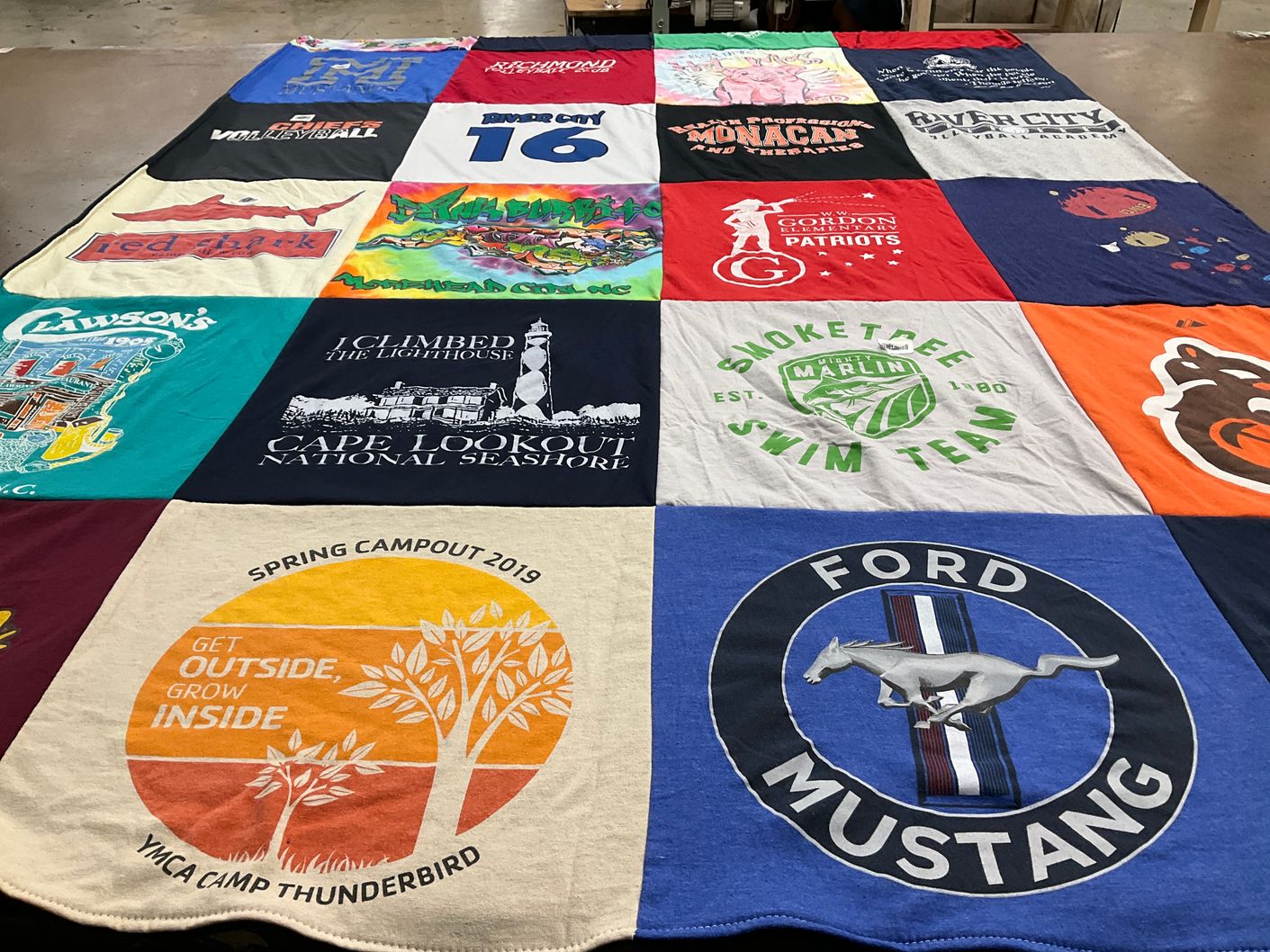 T-shirt quilt featuring smoketree swim team by Amanda from VA