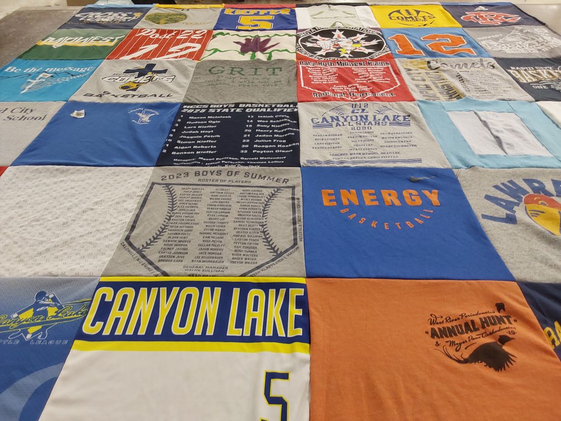 T-shirt quilt featuring canyon lake all stars by kate from SD