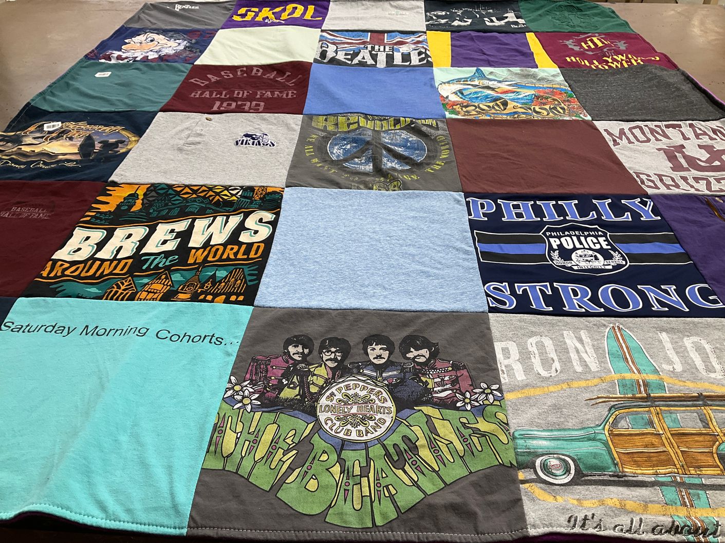 T-shirt quilt featuring minnesota vikings by Denise from PA