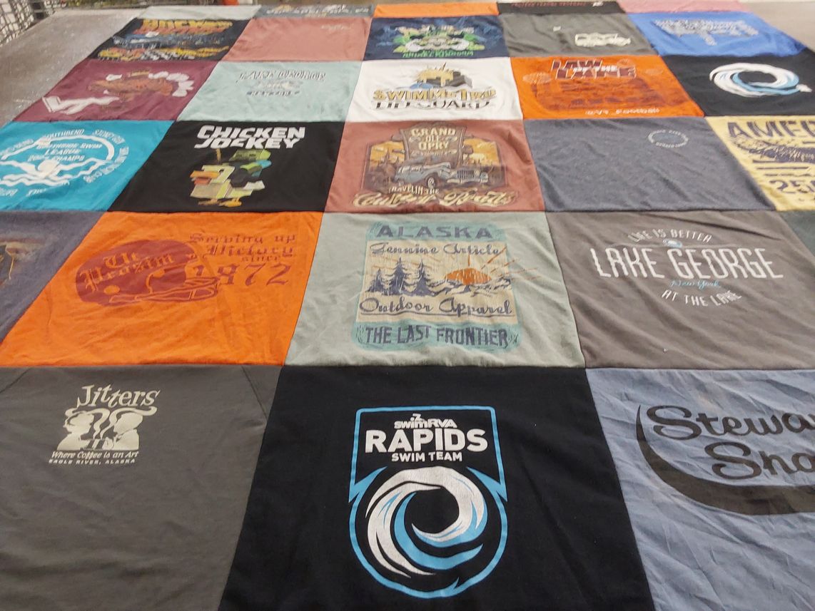 T-shirt quilt featuring syracuse university rapids swim team by Donald from VA