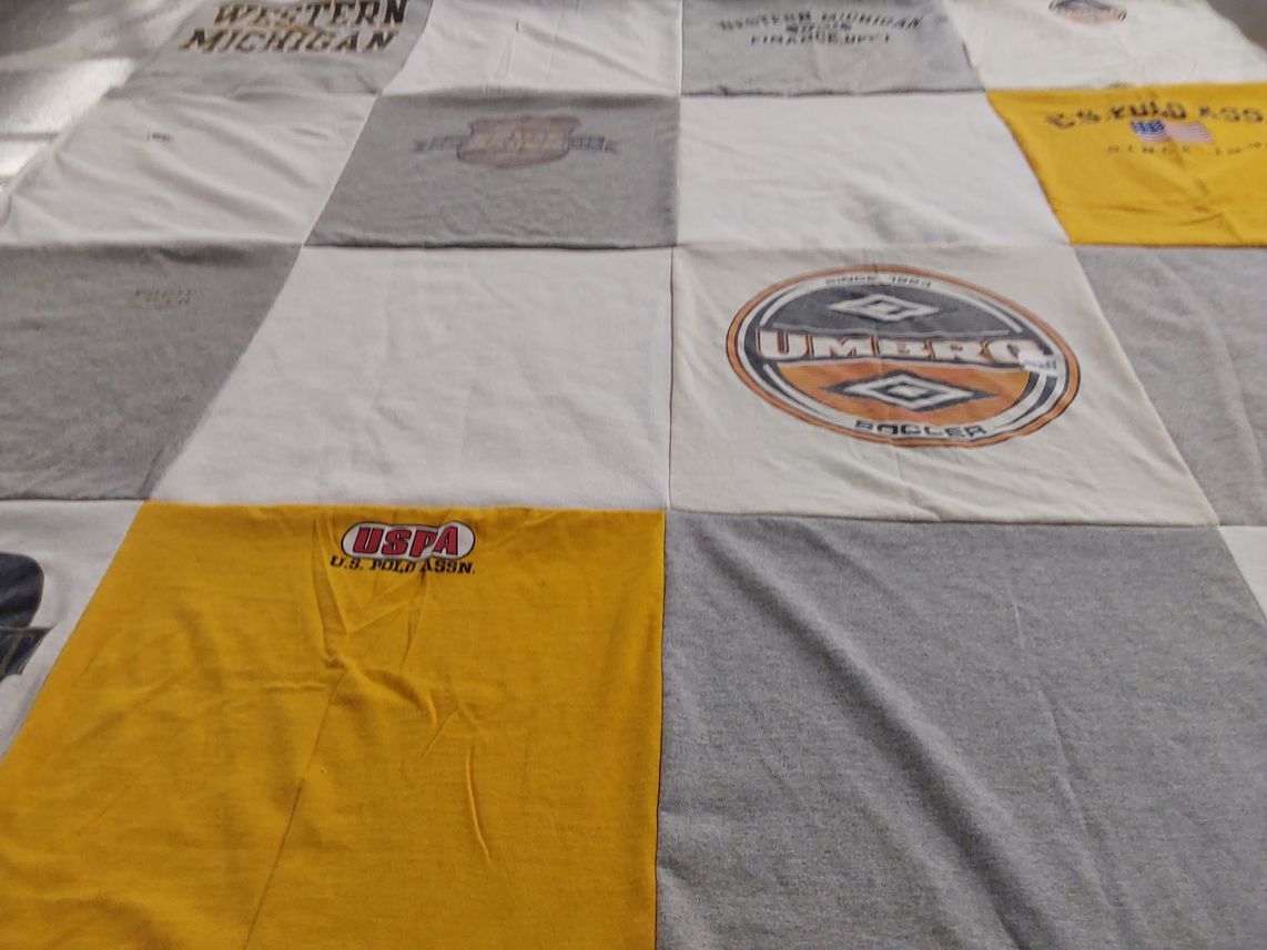 T-shirt quilt from western michigan university by Connie from NC