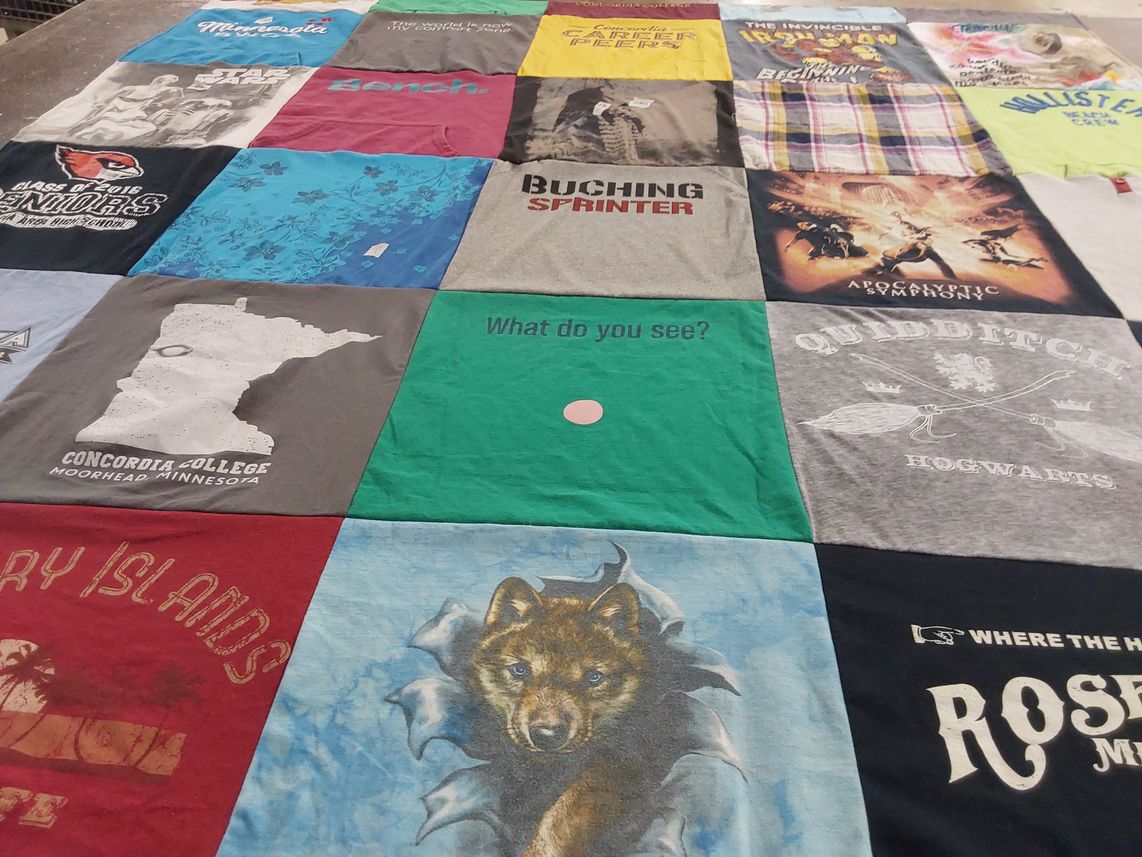 T-shirt quilt from concordia college moorhead by Maren from MN