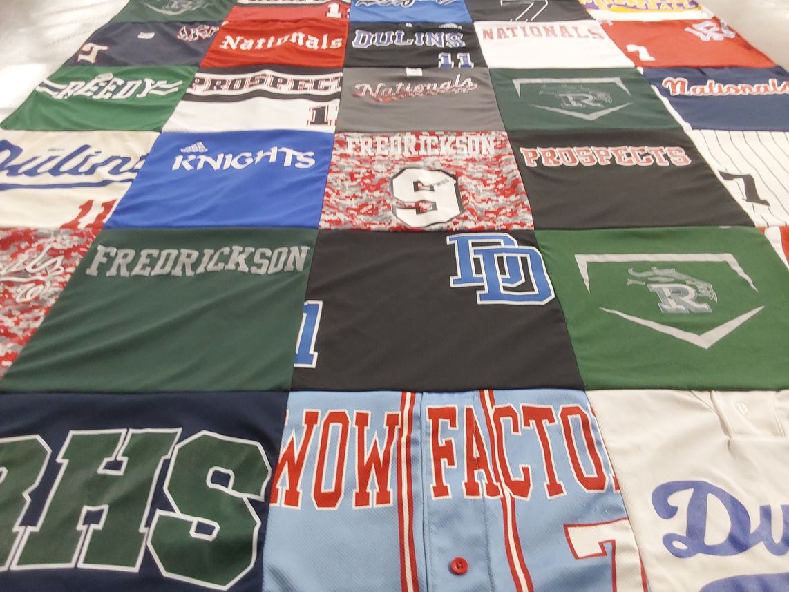 T-shirt quilt featuring nationals, prospects by Jennifer from TX