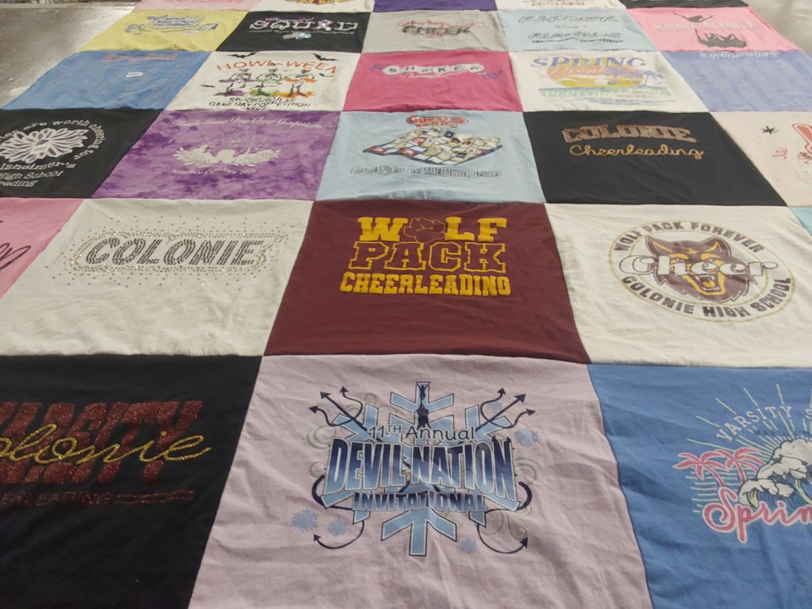 T-shirt quilt from colonie high school by Megan from NY