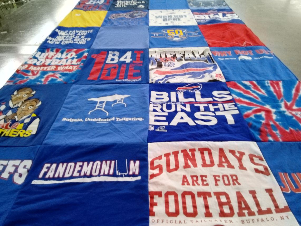 T-shirt quilt featuring buffalo bills by Colleen from VA