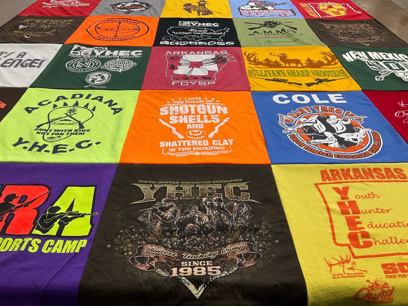 T-shirt quilt featuring yhec by diana from TX