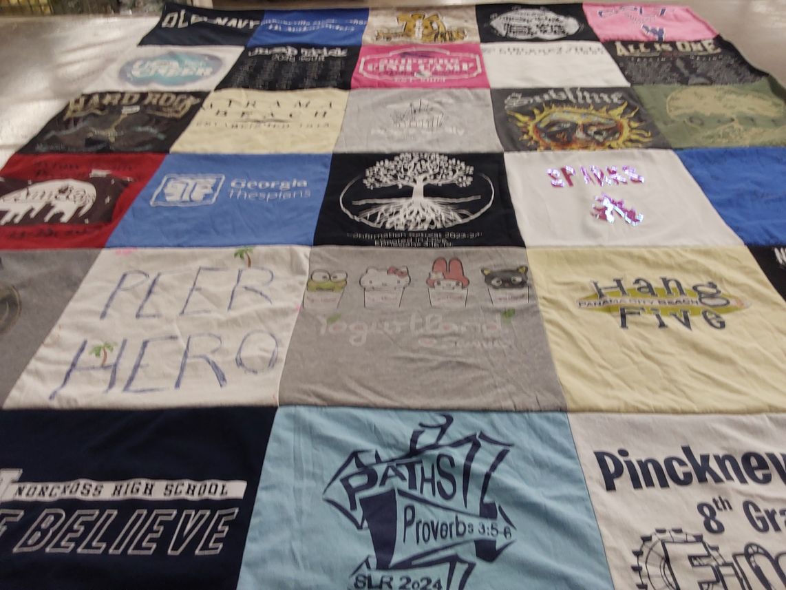 T-shirt quilt from monocass high school by Brandy from GA