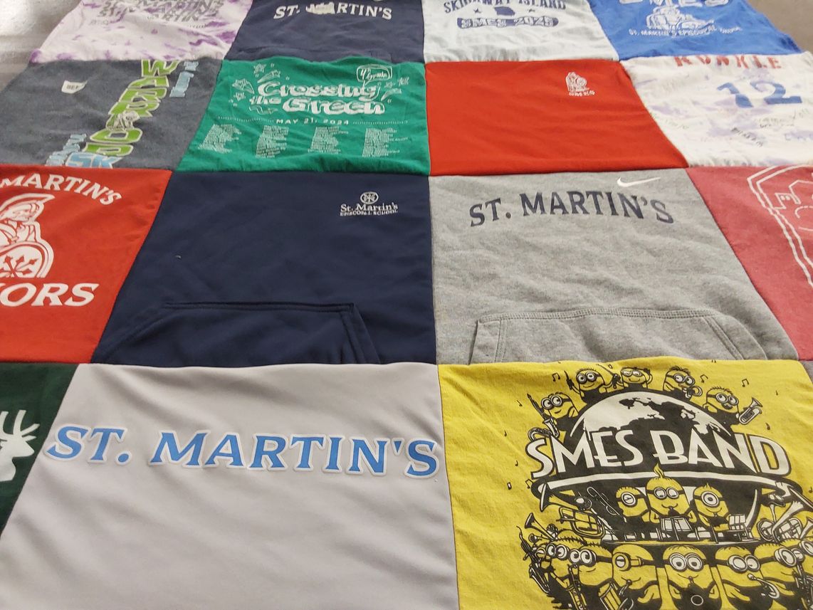 T-shirt quilt featuring warriors by Tiffany from GA