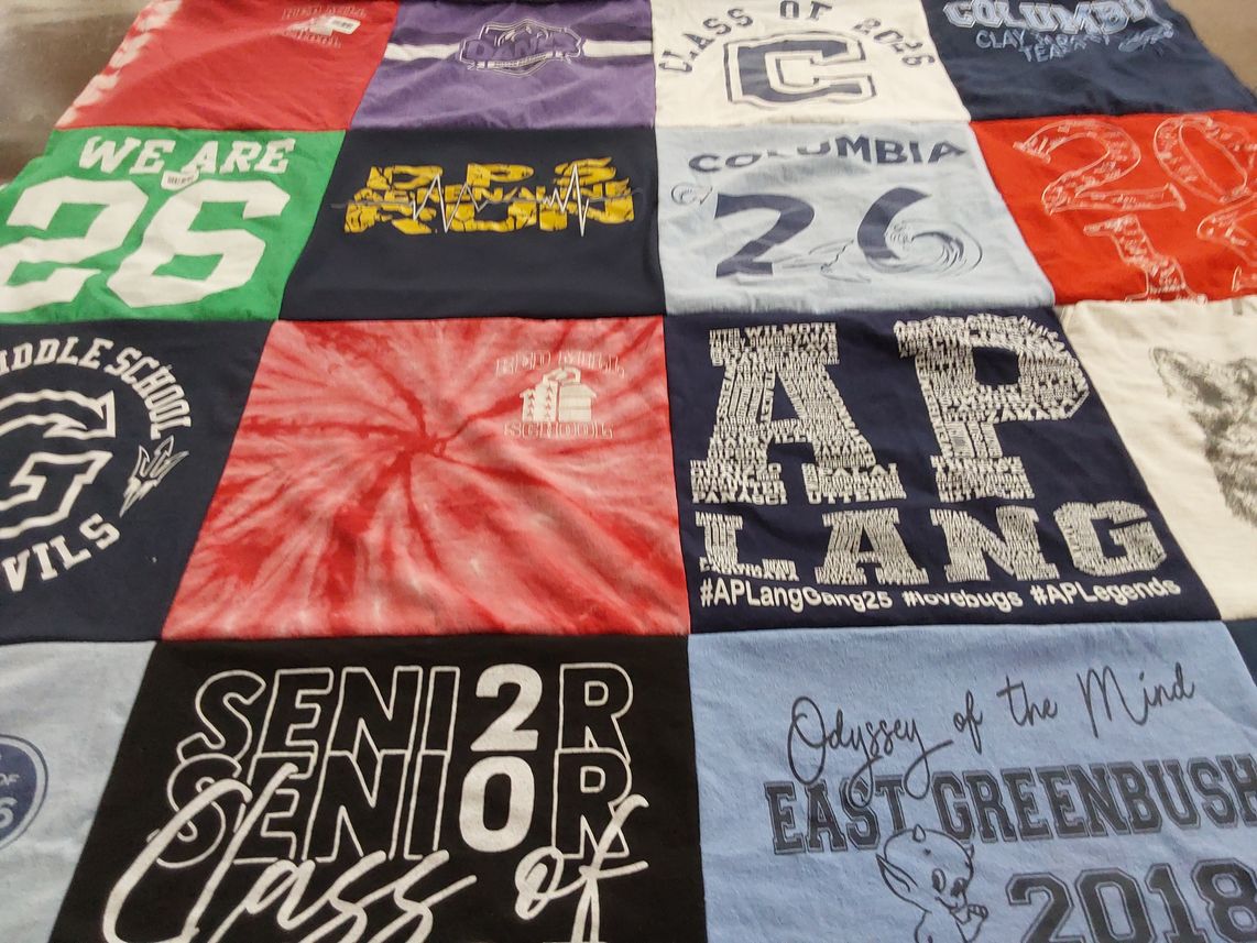 T-shirt quilt featuring g middle school devils by Meagan from NY