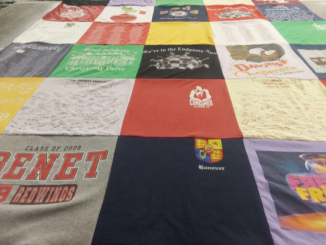 T-shirt quilt from benet academy by Ning from IL
