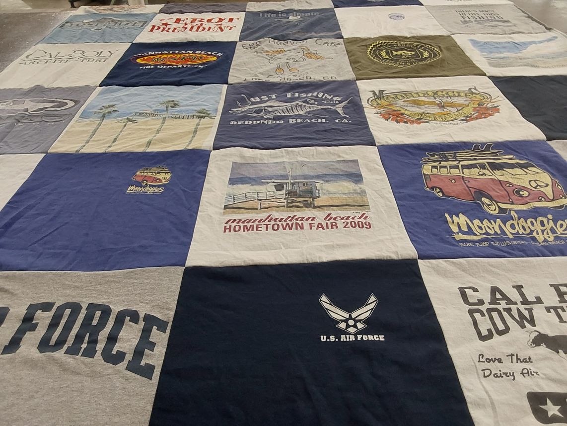 T-shirt quilt from california polytechnic state university by Kristin from CA