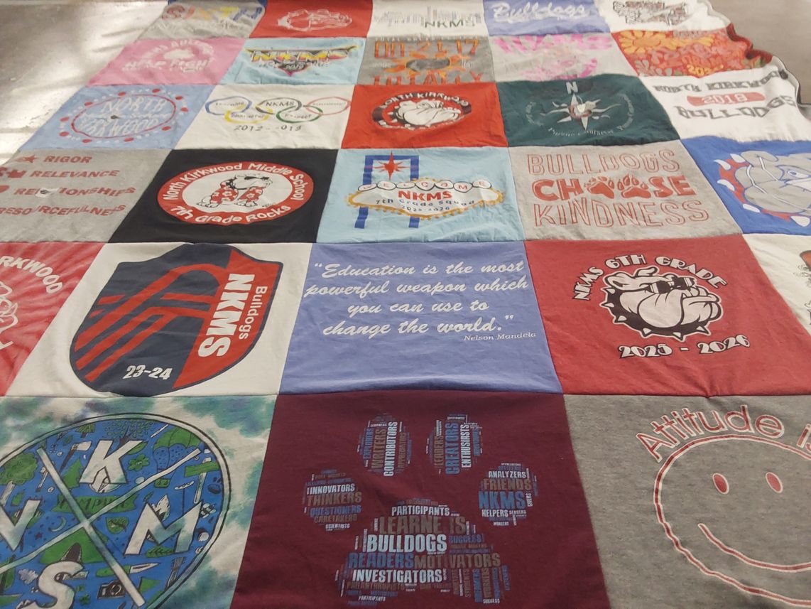 T-shirt quilt featuring  by Mary from MO
