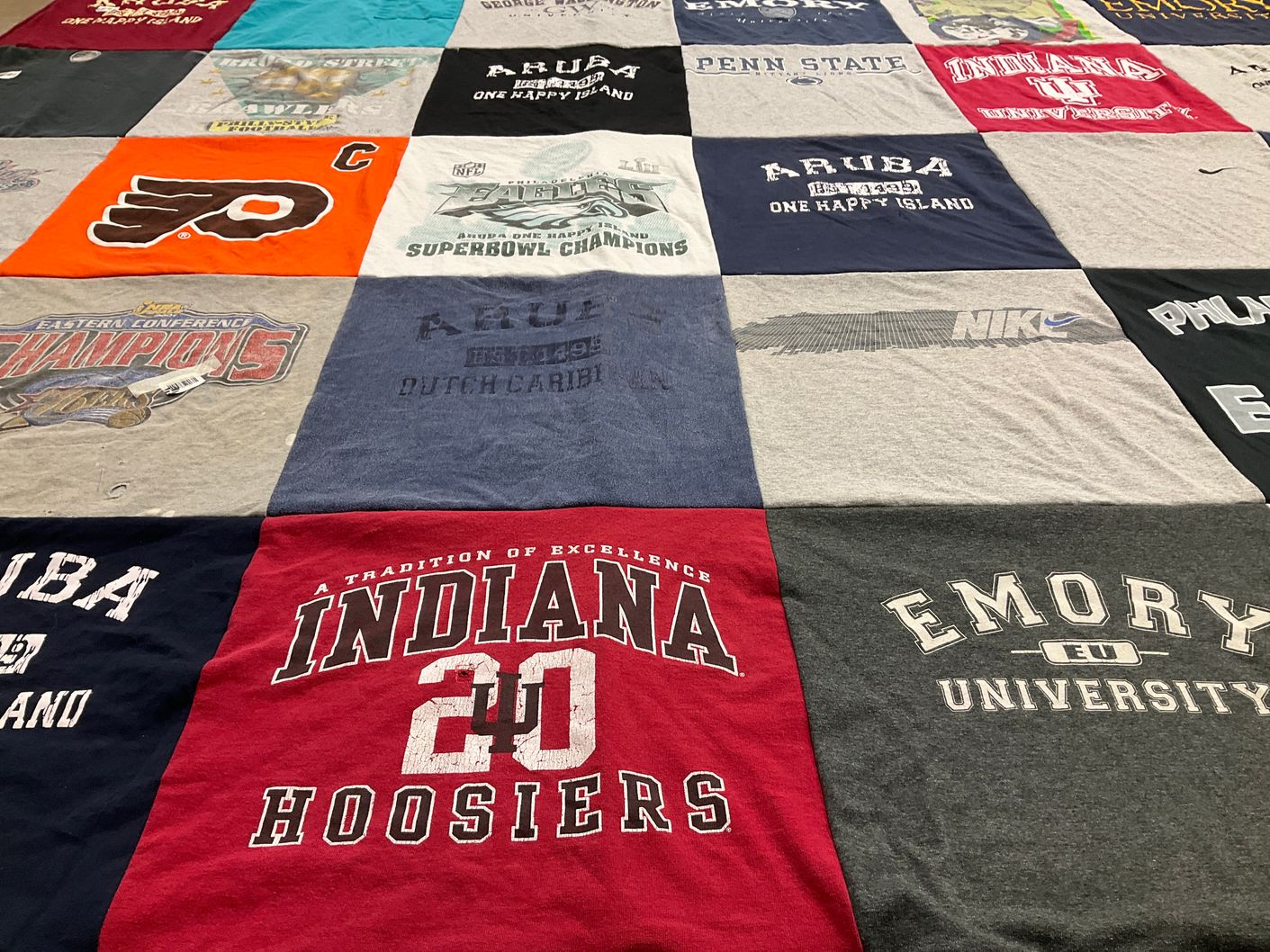 T-shirt quilt featuring philadelphia flyers by Ricki from PA