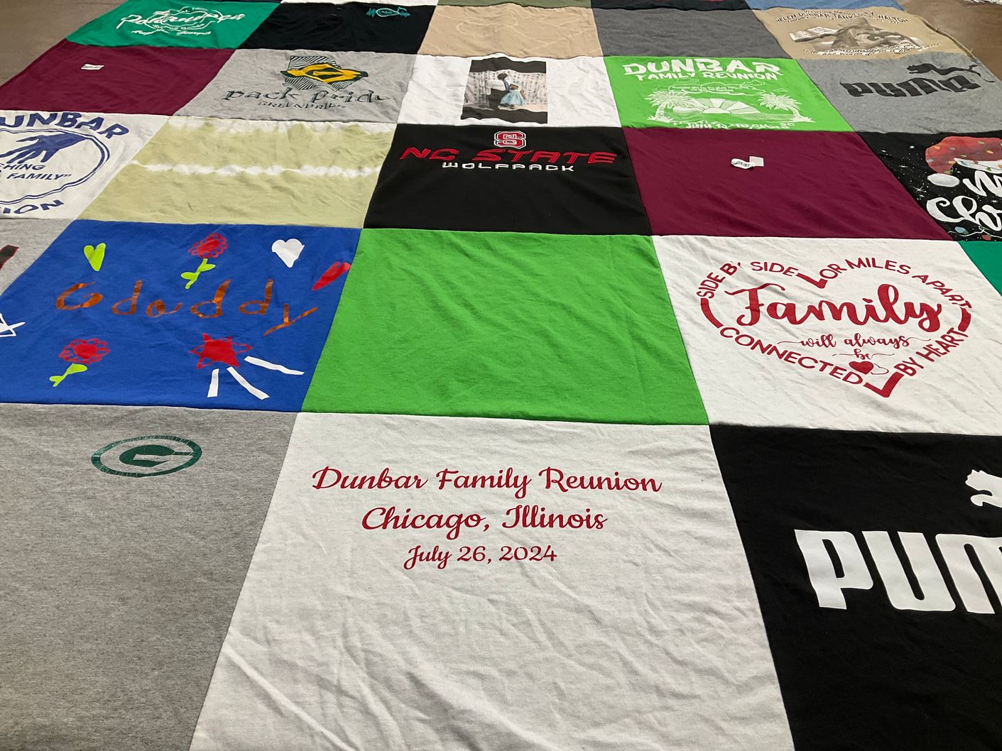 T-shirt quilt from north carolina state university by Samantha from GA