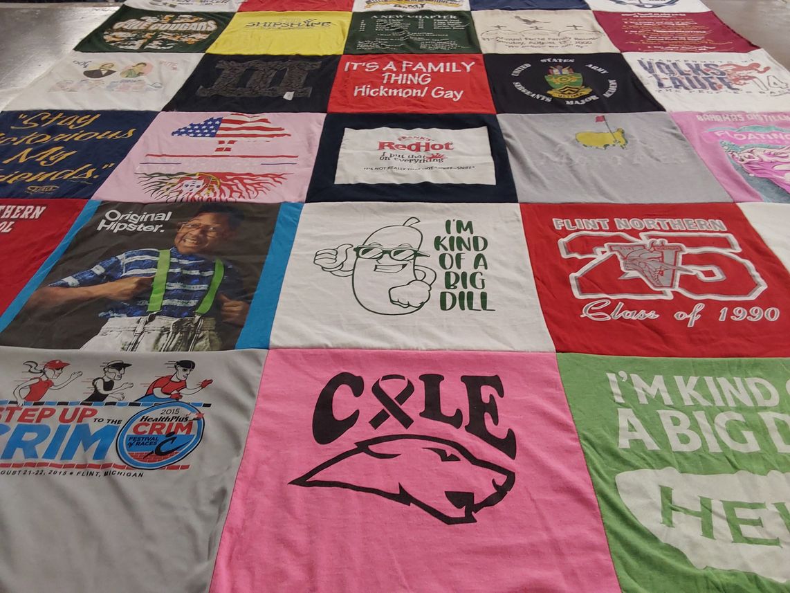 T-shirt quilt from flint northern high school by Andrea from GA