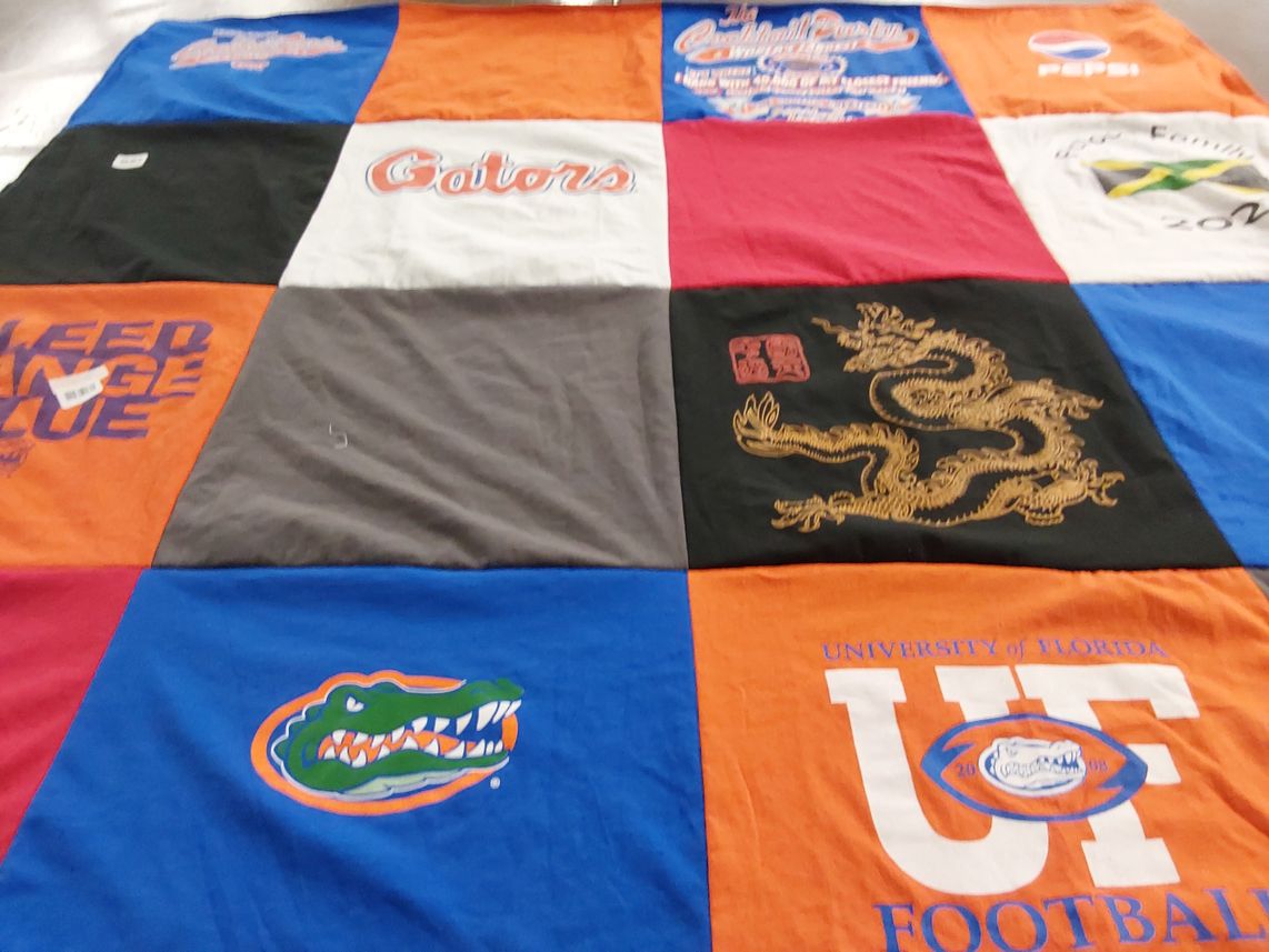 T-shirt quilt featuring university of florida gators football by Keriane from IL