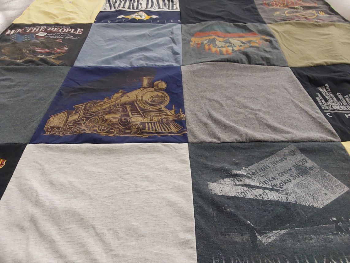 T-shirt quilt from notre dame university by Kathryn from WI