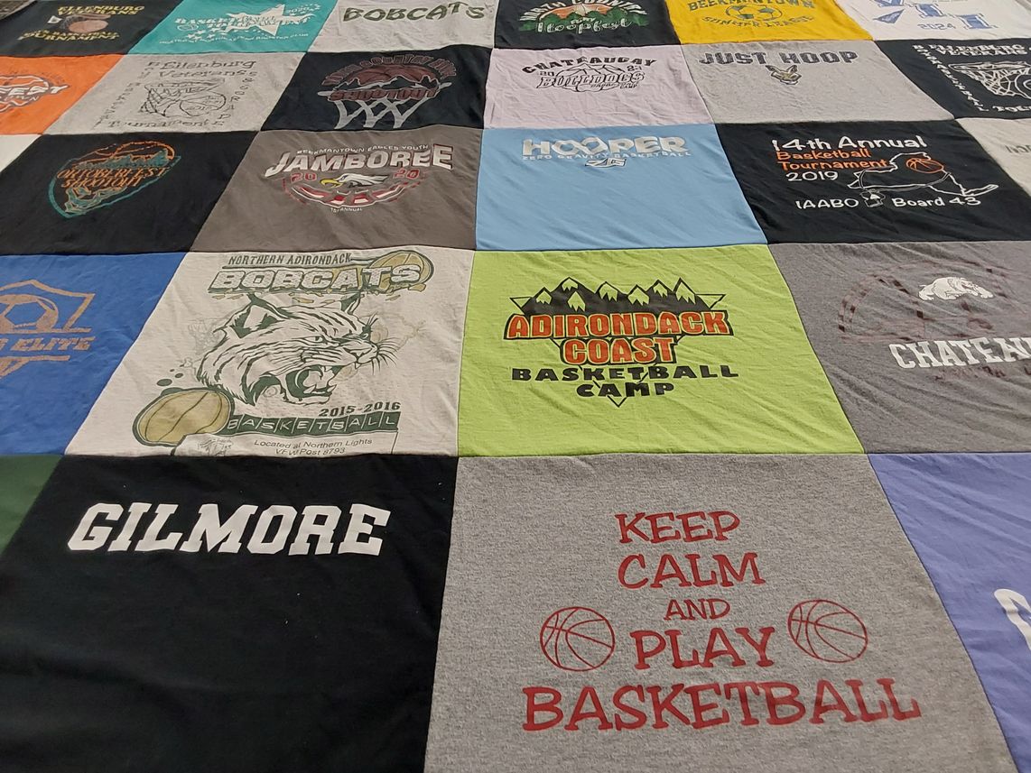 T-shirt quilt featuring bobcats by Jessica  from NY