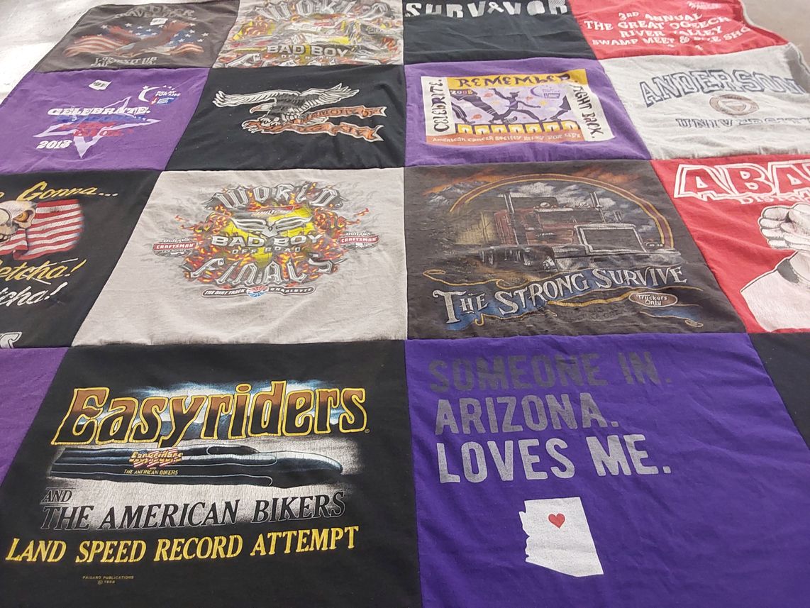 T-shirt quilt from anderson university by Nichole from NC
