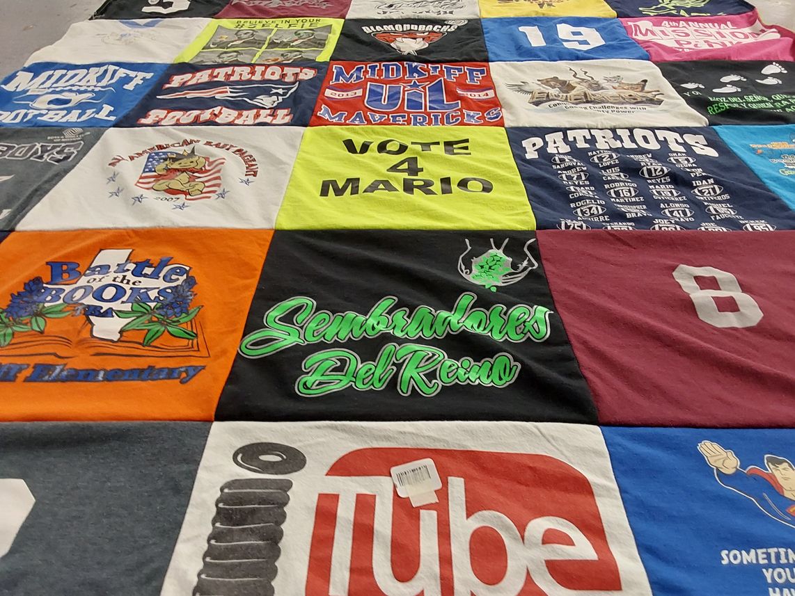 T-shirt quilt featuring patriots by Dalia from TX
