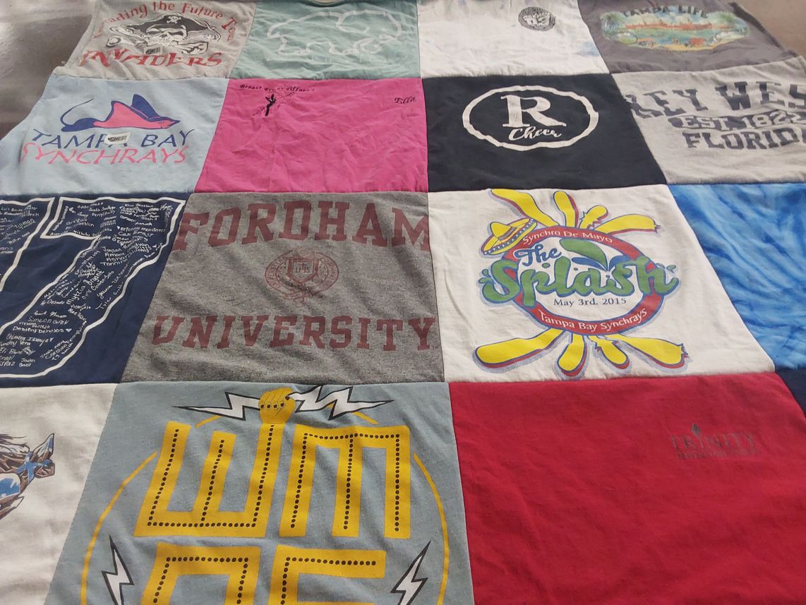 T-shirt quilt featuring tampa bay synchro by M from FL