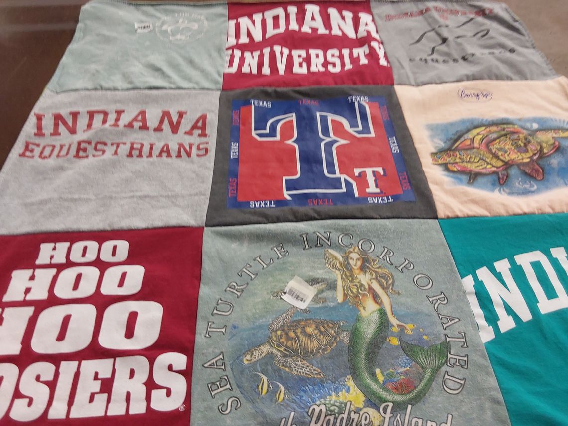 T-shirt quilt from indiana university by Mary from TX