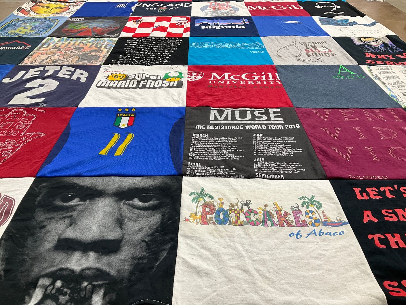 T-shirt quilt from mcgill university by Rebecca from NY