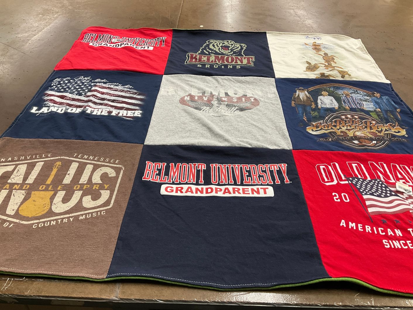 T-shirt quilt featuring belmont university by Mary from TX