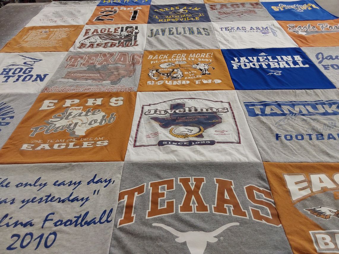 T-shirt quilt featuring eagle pass high school, javlina football by Daniel from TX