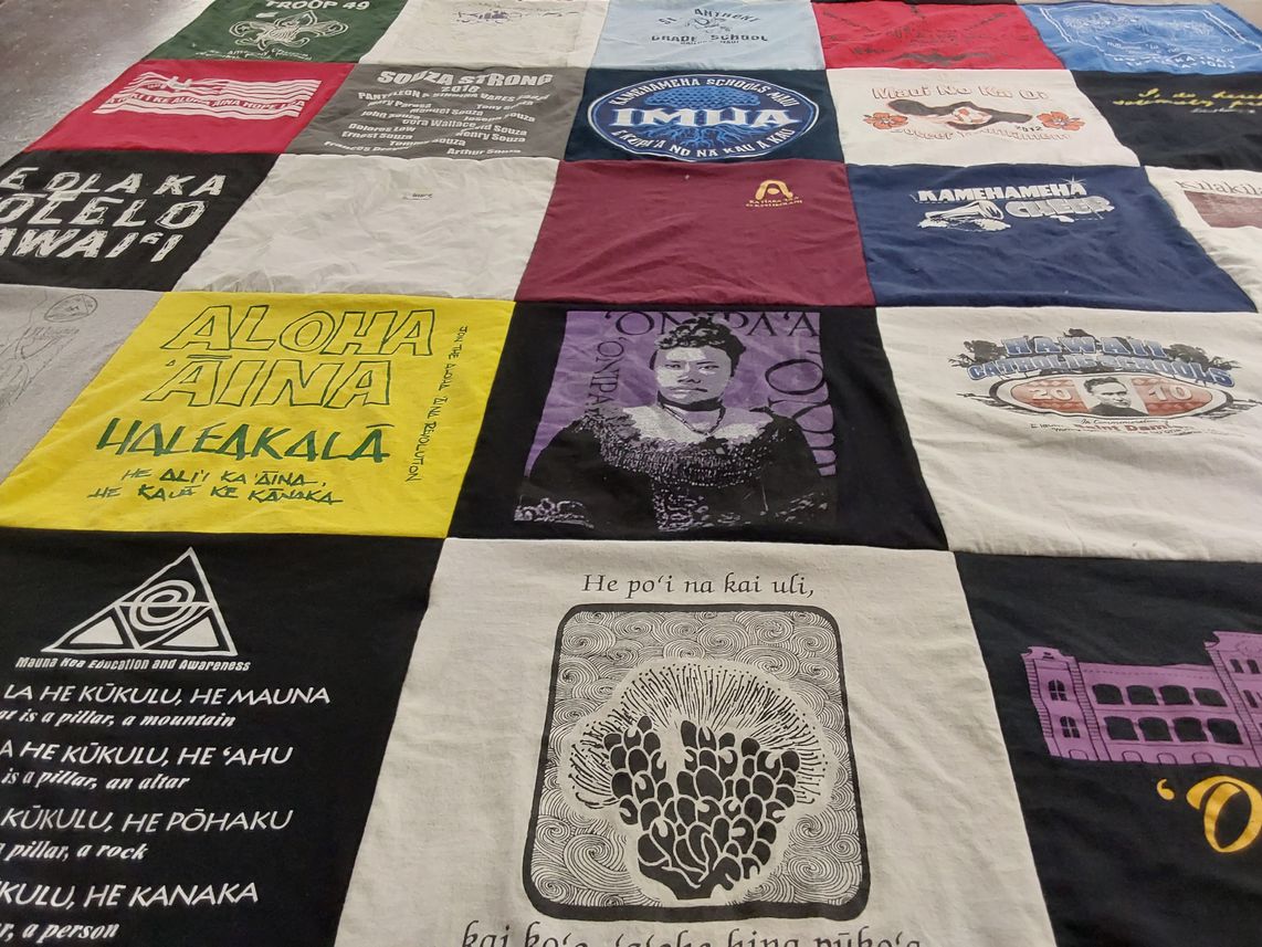 T-shirt quilt from kamehameha schools by mary from HI