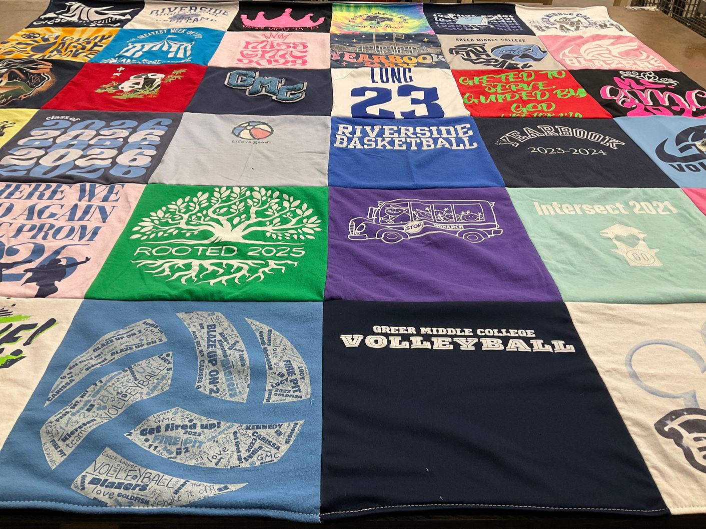 T-shirt quilt featuring greer middle college volleyball by Sydney from SC