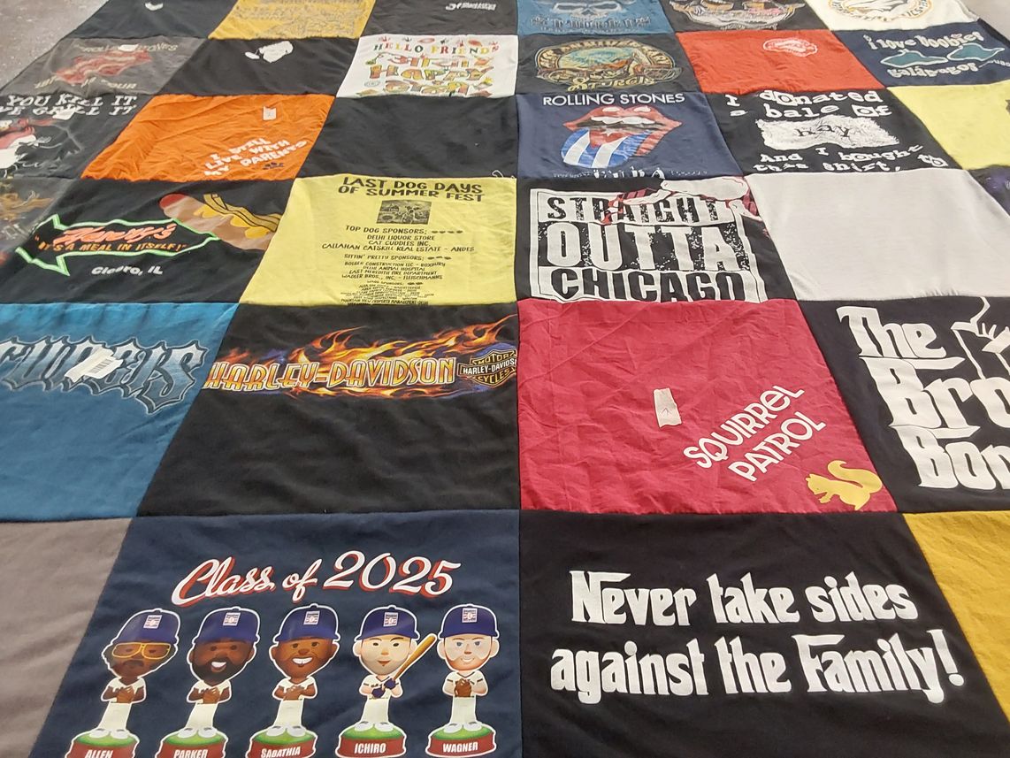 T-shirt quilt from class of 2025 by Nicholas from NY