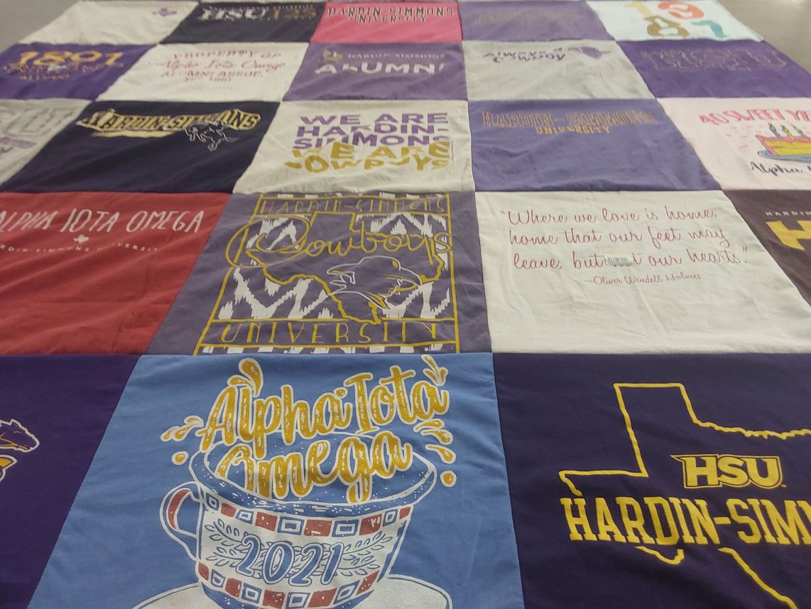 T-shirt quilt from hardin-simmons university by LORI from TX
