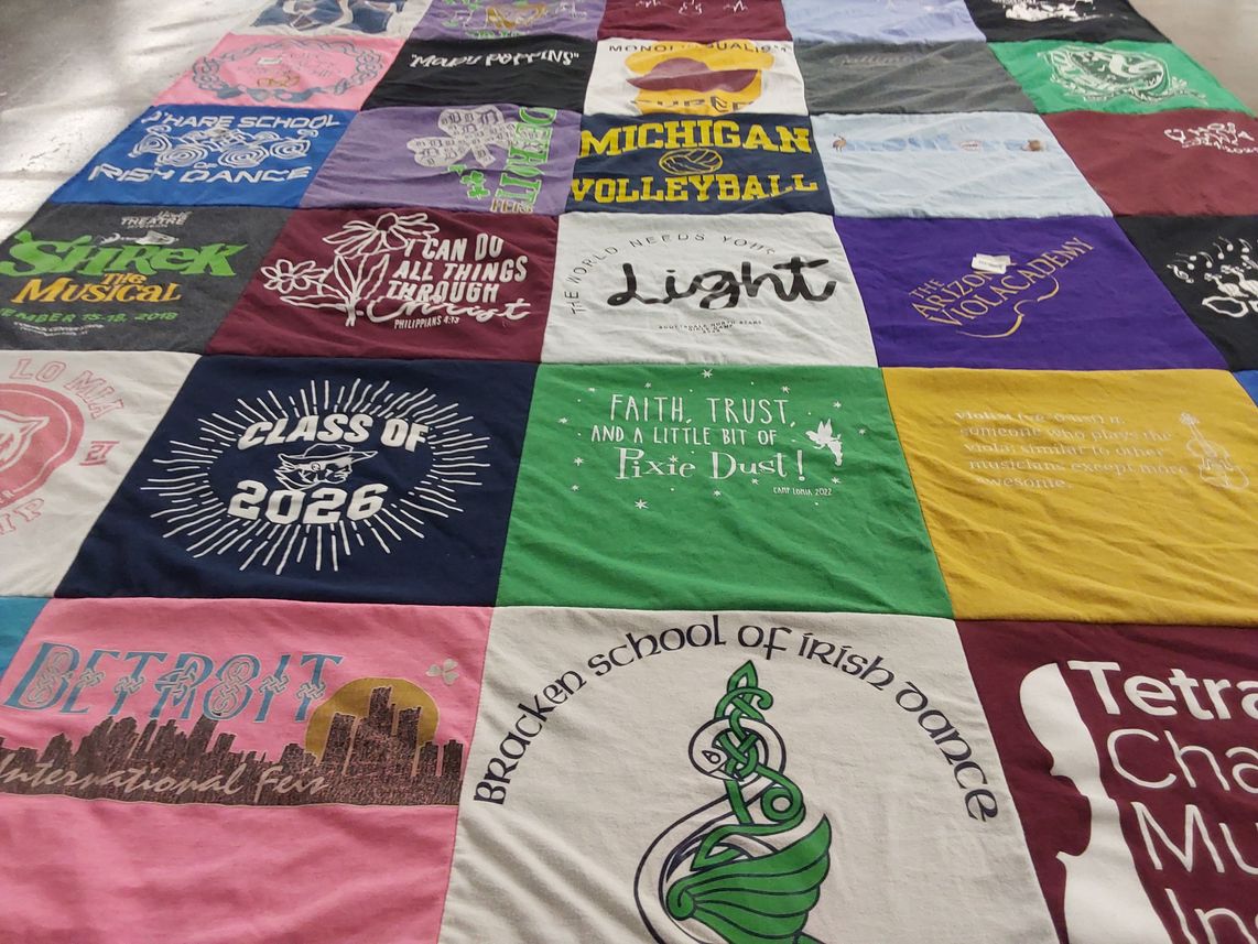 T-shirt quilt from michigan state university by Bethany from AZ