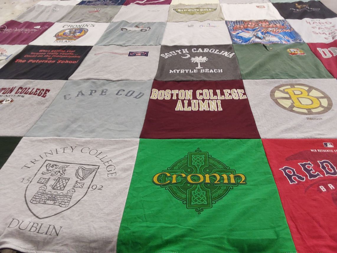T-shirt quilt featuring boston red sox by Tricia from MA